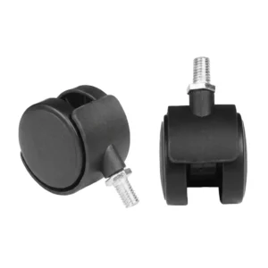 roue pivotante 40 mm noire avec tige en acier RT4025.