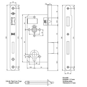 Serrure Encastrable 152T50 KALE KILIT