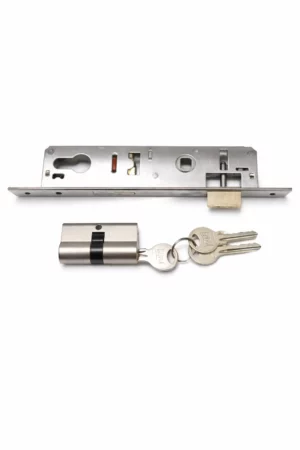 Serrure encastrée porte aluminium 153-20 A/CYLINDRE GNC 56MM T/NICKLE KALE KILIT