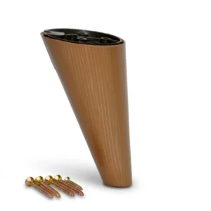 Sabot de meuble scandinave bronze patiné 140 mm pied réglable P240