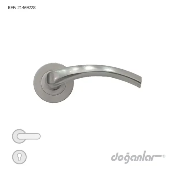 poignée de porte kavisli satiné aluminium doganlar moderne
