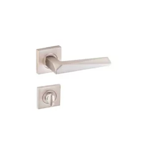 poignée de porte Prizma satiné DOGANLAR sur rosace carrée