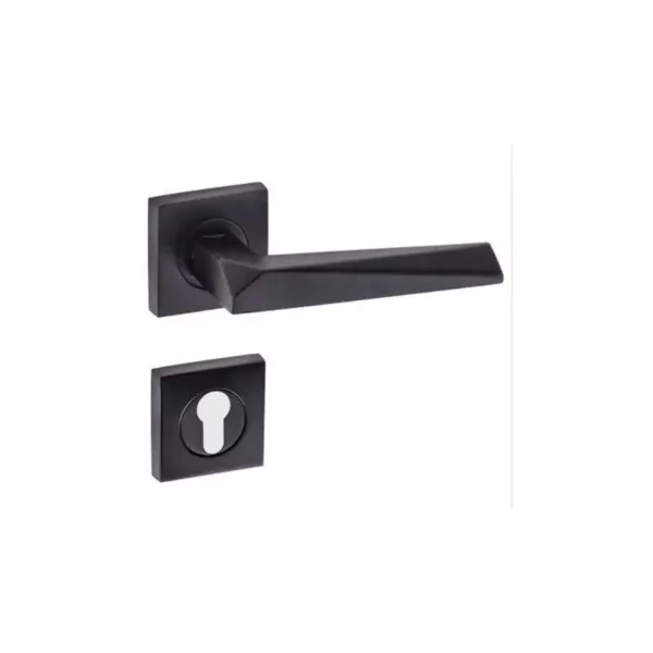 poignée de porte Prizma noir DOGANLAR sur rosace carrée