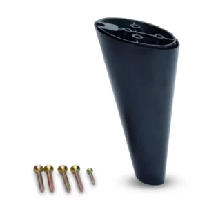 sabot de meuble scandinave noir plastique 140 mm réglable P50