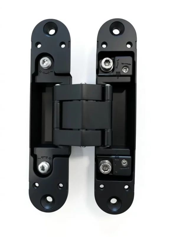 Paumelle Invisible Encastrable 28mm Noir 180° Acier STAP